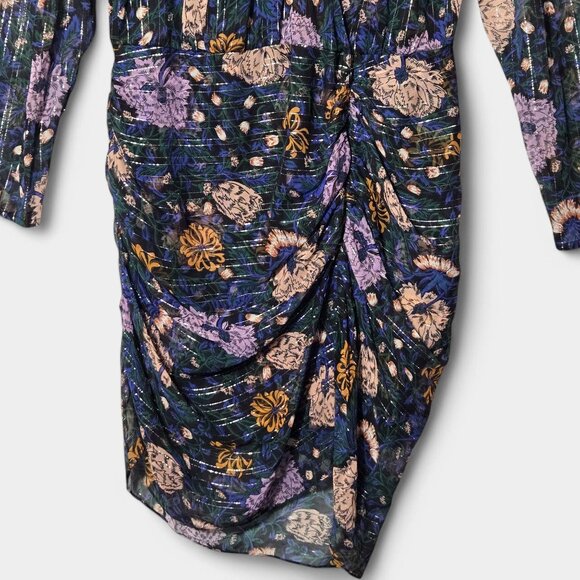 Veronica Beard Womens Peppa Floral Silk Blouson Mini Dress Cocktail Event 10 NWT - Picture 7 of 12